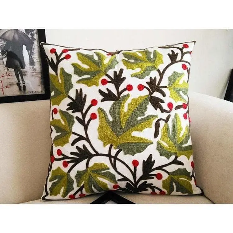 Housse de coussin canapé brodée avec double renfort BRODE