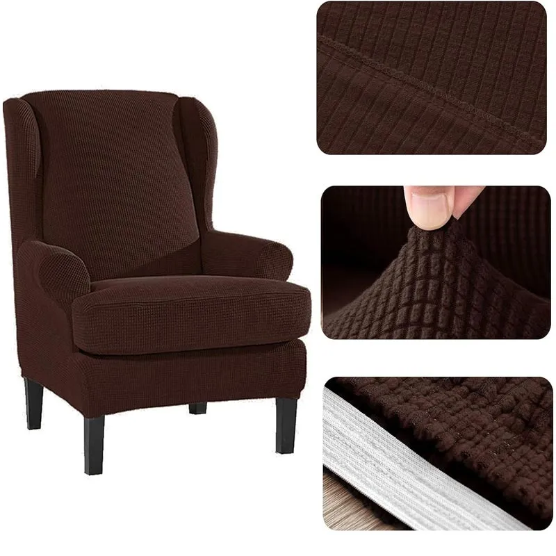 Housse Pour Fauteuil Crapaud Jacquard Marron