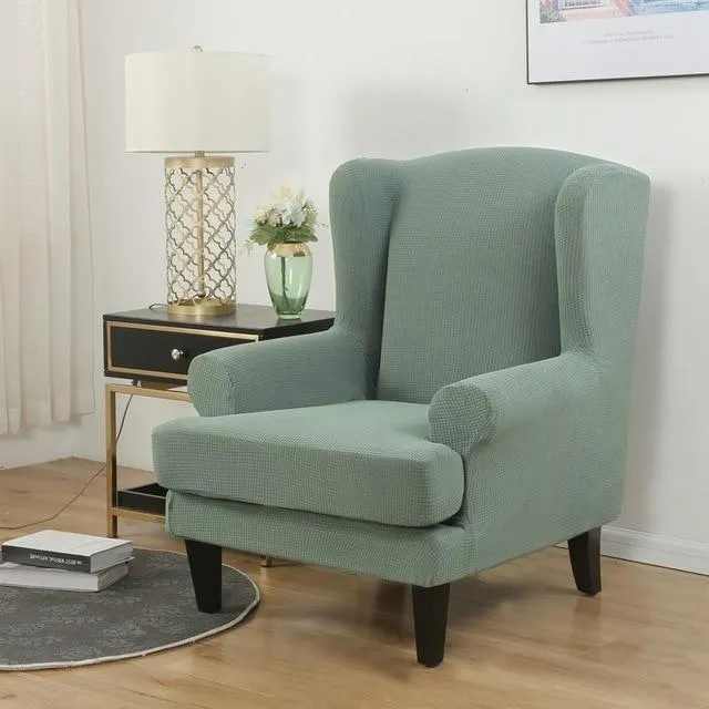 Housse Pour Fauteuil Crapaud Jacquard Vert Laurier