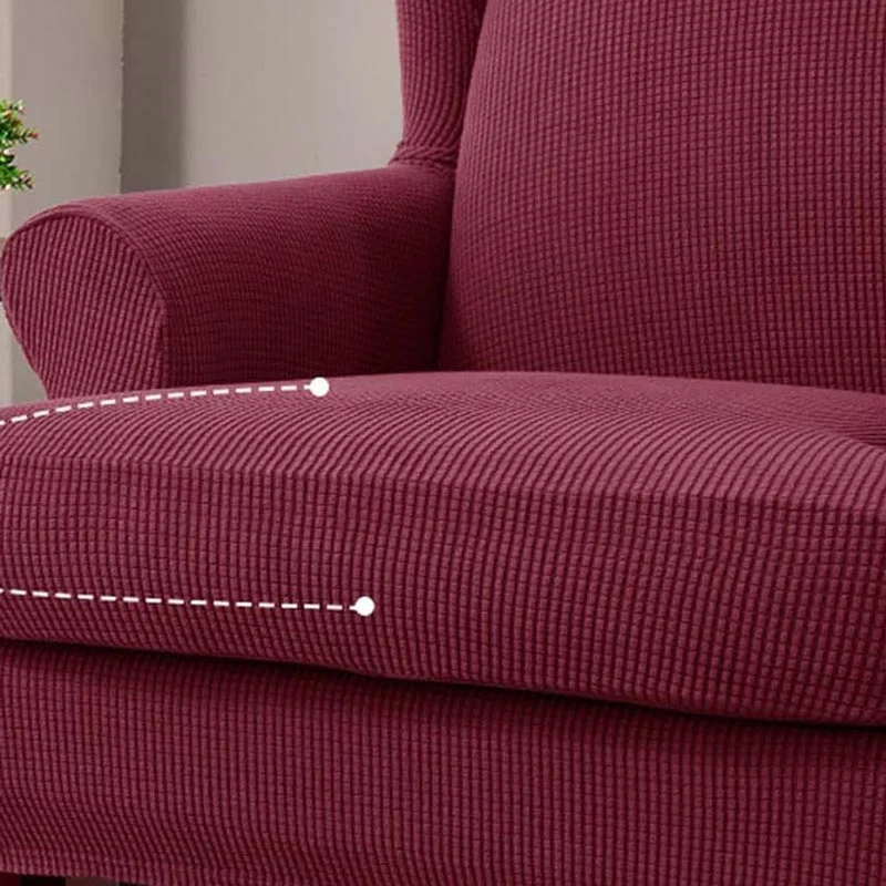 Housse Pour Fauteuil Crapaud Jacquard Bordeaux