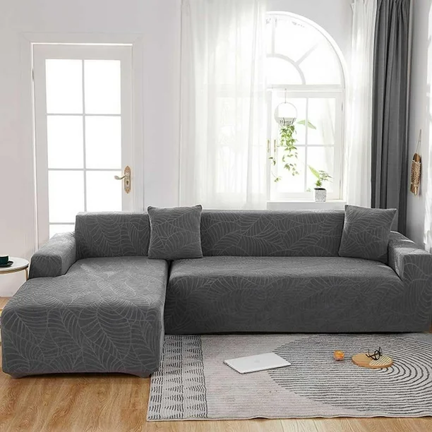 Housse Canapé d'Angle Gris Anthracite