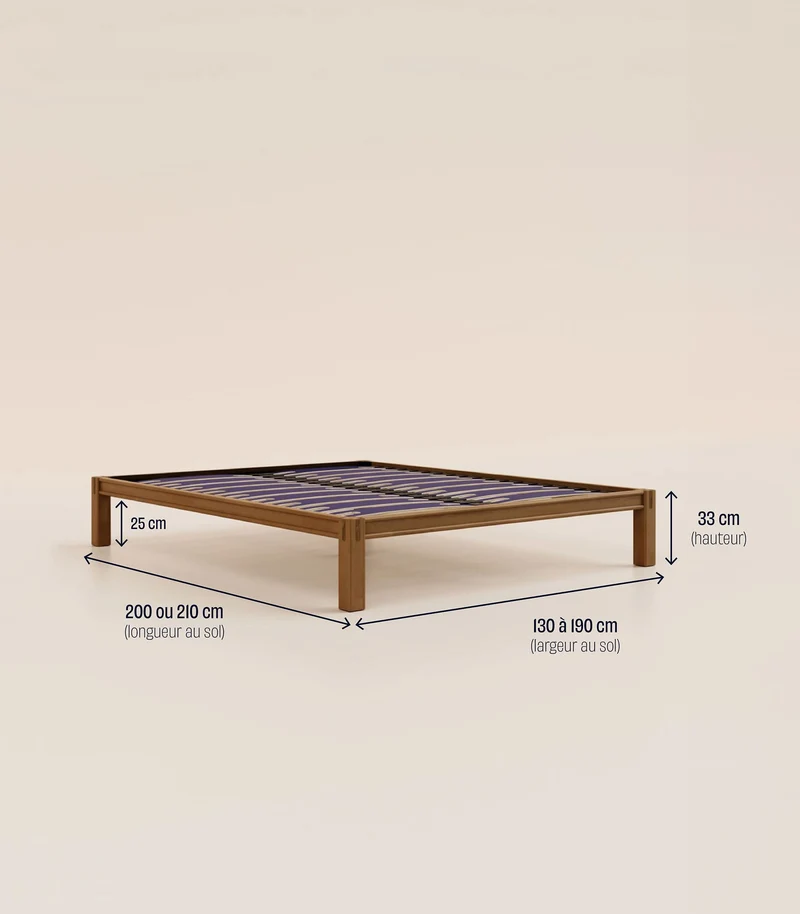 Sommier en bois - Bois foncé