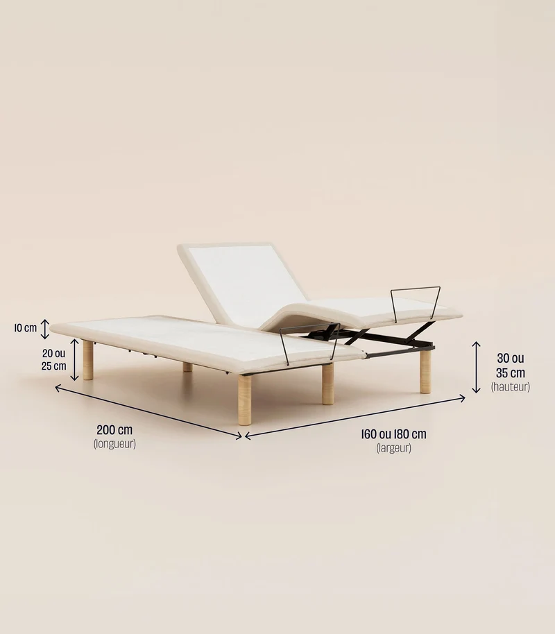 Sommier électrique - Beige
