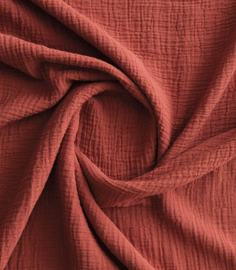 Taies d'oreiller en gaze de coton - Orange corail