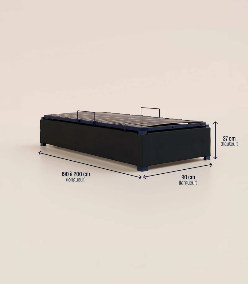 Lit coffre enfant - Noir Anthracite