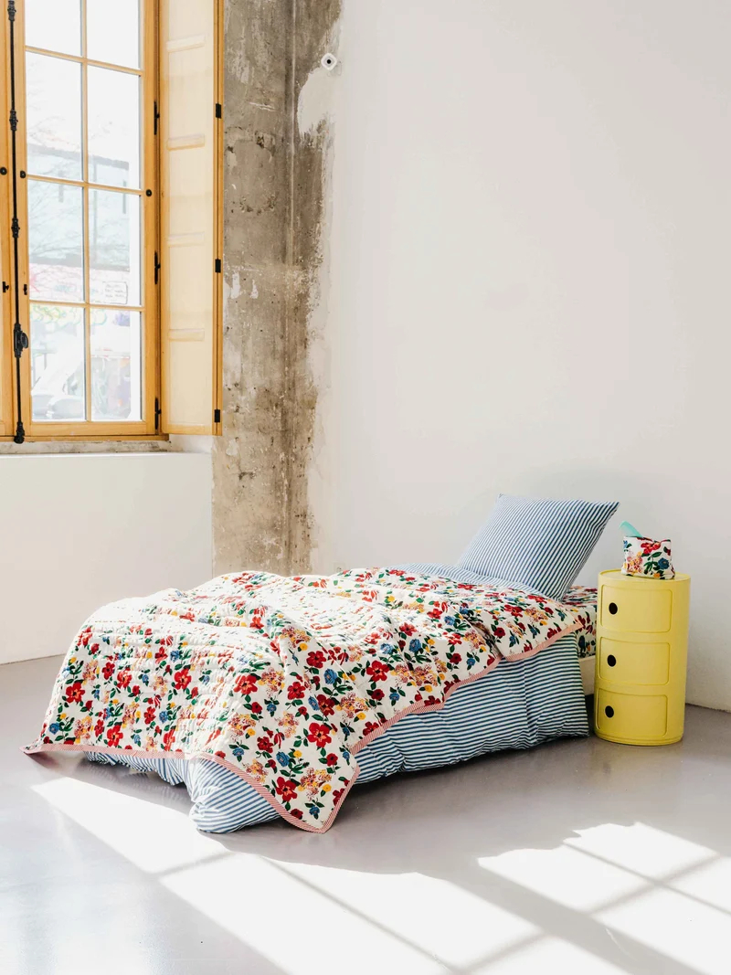 Plaid matelassé réversible