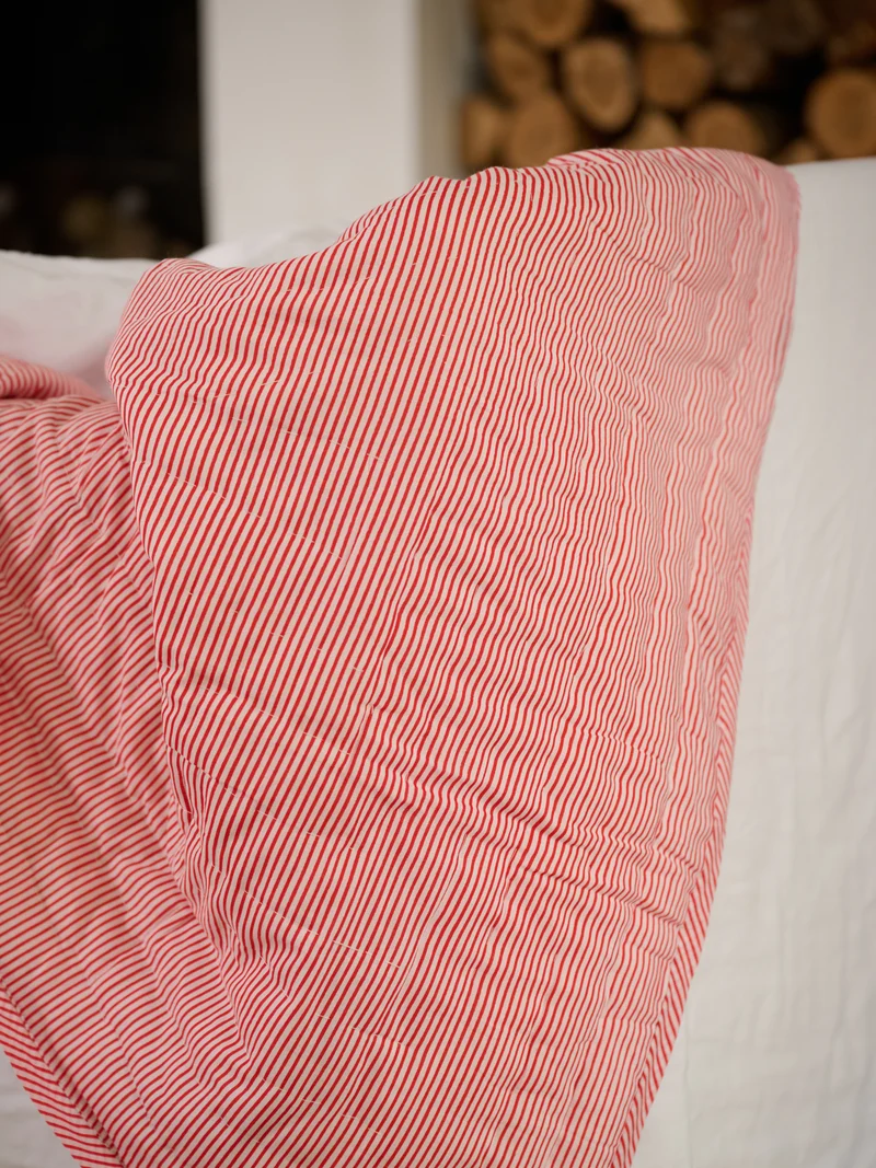 Plaid matelassé réversible sarong