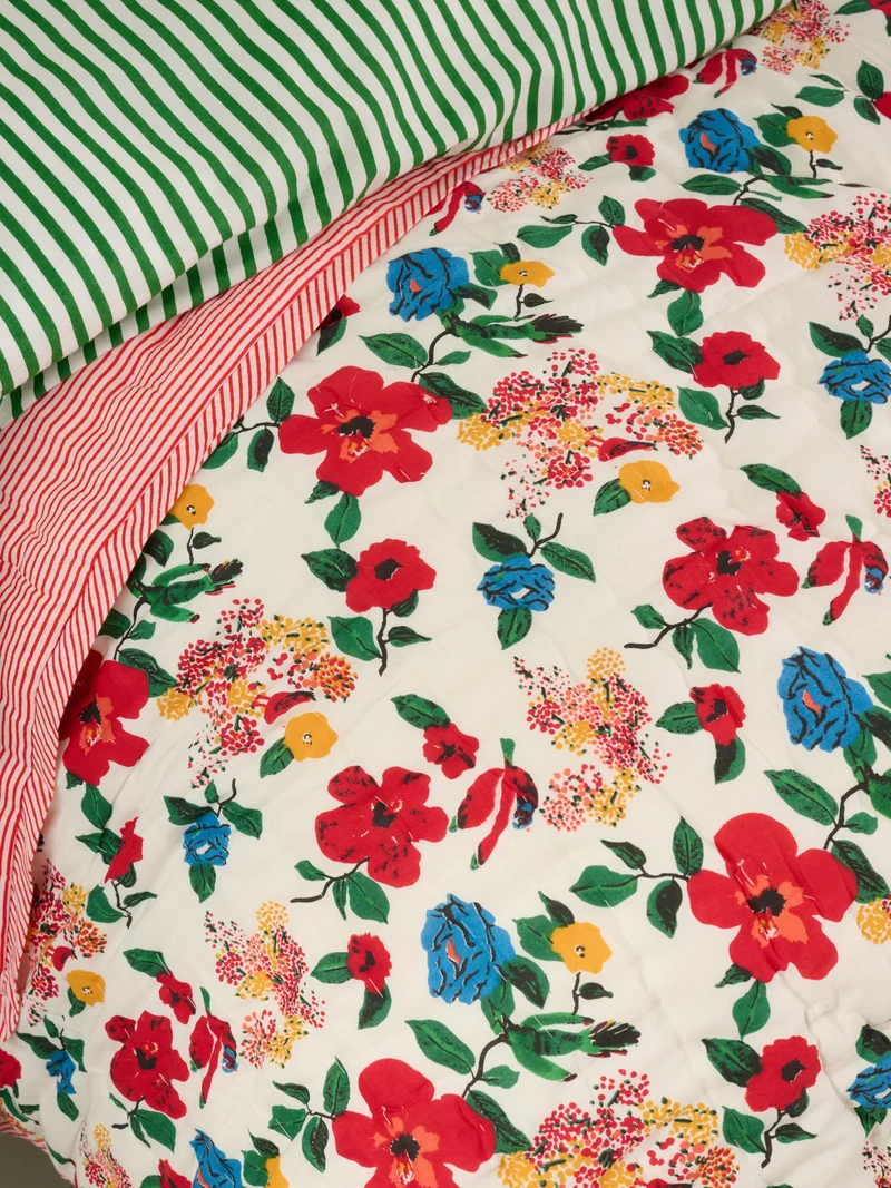 Plaid matelassé réversible