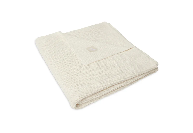 Couverture 75x100cm - Basic Knit - ivoire