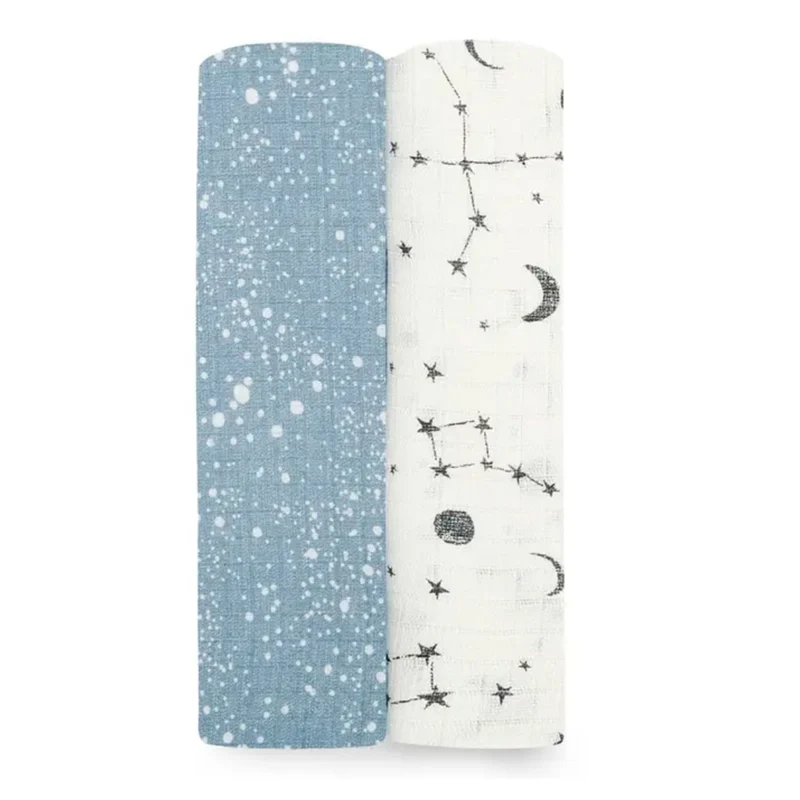 Couvertures en mousseline de coton (2) Silky Soft Essentials - Galaxie cosmique