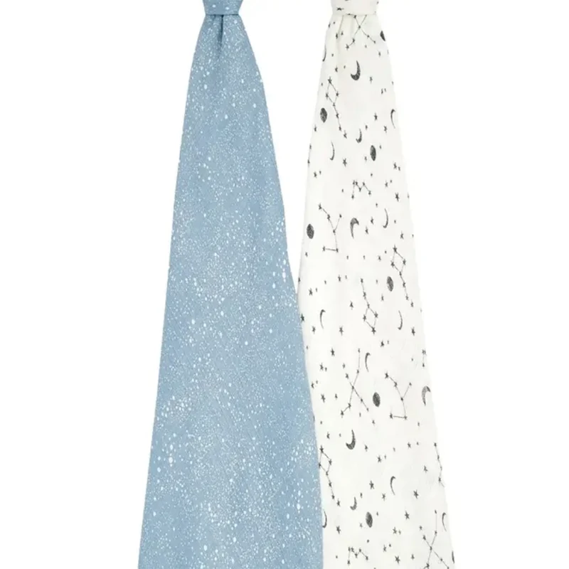 Couvertures en mousseline de coton (2) Silky Soft Essentials - Galaxie cosmique